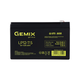 Акумуляторні батареї Акумуляторна батарея Gemix LP12-7.5 Чорний